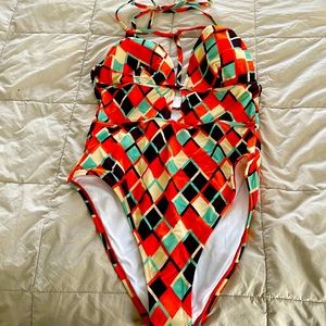 NWT multi print one piece